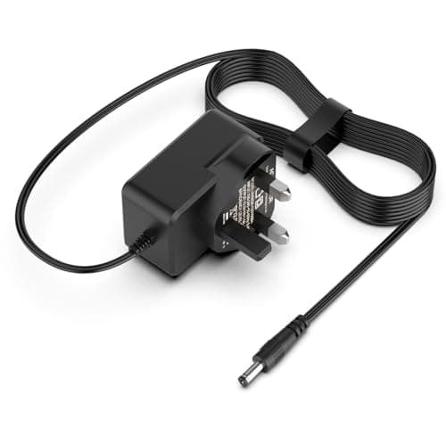 Image of 12V 1A Power Supply Adapter, AC 100–240V to DC 12V Transformer with 5.5×2.1mm UK Plug Compatible with Router, CCTV Camera, LED Mirror, BT Speaker, Keyboard Etc