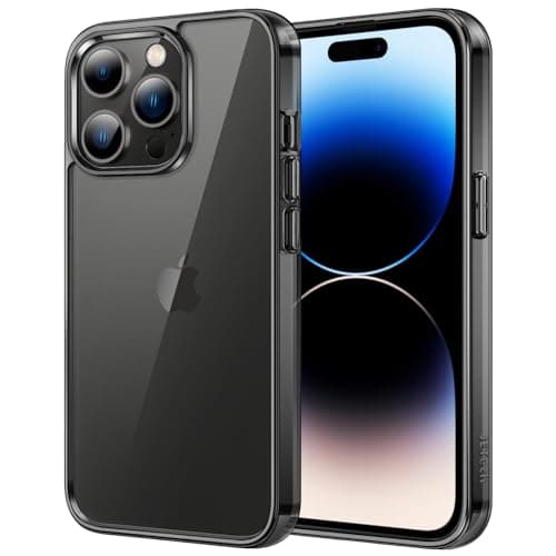 Image of JETech Case for iPhone 14 Pro Max 6.7-Inch, Non-Yellowing Shockproof Phone Bumper Cover, Anti-Scratch Clear Back (Black)
