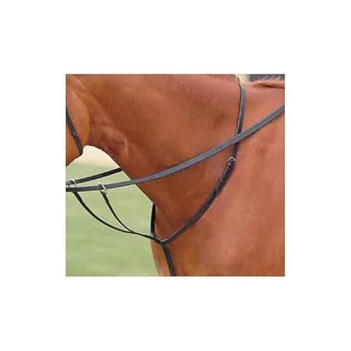 Image of Leather Adjustable Running Martingale - All Sizes - Black/Brown Brown / Pony