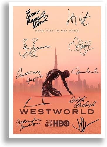 Image of Westworld Cast Signed Autograph A4 Poster Photo TV HBO Show Series Season 3 Framed Memorabilia Gift (A3 Poster Only)