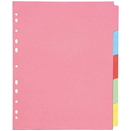 Image of Q-Connect 5-Part Extra Wide Subject Divider A4 KF76981