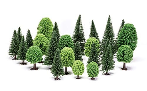 Image of Hornby R7201 Hobby' Mixed (Deciduous and Fir) Trees Model Railway OO Gauge Track Mat, Model Train Accessories for Adding Scenery, Dioramas, Woodland, Buildings and More, Model Making Kits - 1:76 Scale