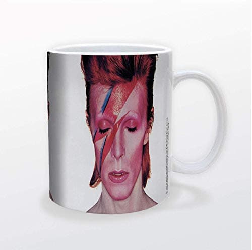 Image of Pyramid America David Bowie Aladdin Sane Mug - 11 oz. Unique Ceramic Cup for Coffee, Cocoa & Tea Drinkers - Chip Resistant & Printed Both Sides