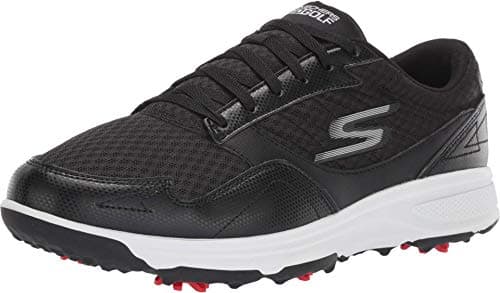 Image of Skechers GO Golf Men's Torque Sport Fairway Relaxed Fit Spiked Golf Shoe Black Size: 9.5