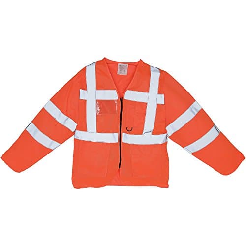 Image of Yoko Mens Executive Hi-Vis Long Sleeve Safety Waistcoat (L) (Hi Vis Orange)
