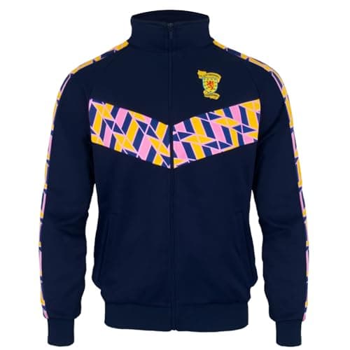 Image of Scotland Official Football Gift Mens Track Top Jacket Navy Multi Panel XL