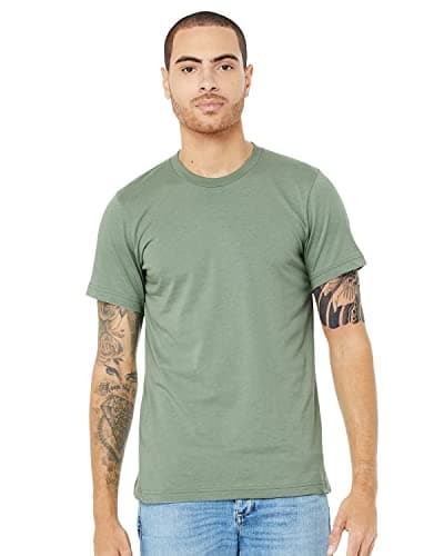 Image of Canvas Unisex Jersey Crew Neck T-Shirt/Mens Short Sleeve T-Shirt (S) (Sage)