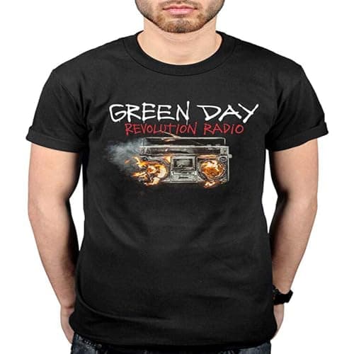 Image of Green Day Revolution Radio Cover Unisex T Shirt Merch Rock Album Music Black L
