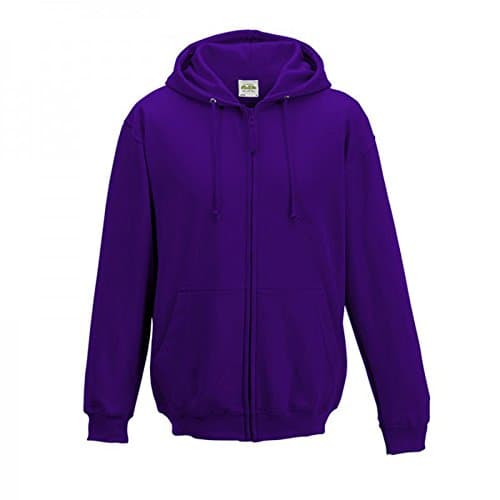 Image of AWDis Just Hoods Men's Zoodie Hoodie, Purple, Medium