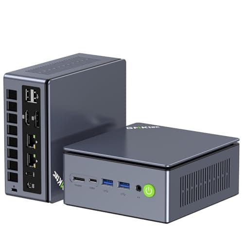 Image of GMKtec Mini PC Gaming, M7 Ultra Ryzen 7 PRO 6850U 32GB DDR5 RAM + 512GB Hard Drive PCle SSD Oculink Dual NIC LAN 2.5G Desktop Computer, Dual USB4, HDMI 2.1, USB-C
