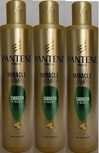 Image of 3 x 250ml Pantene Pro-V Miracle Keratin Shampoo - Smooth & Sleek