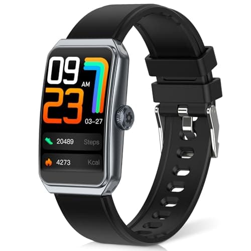 Image of Fitness Tracker with 24/7 Heart Rate, Blood Pressure Blood Oxygen Sleep Monitor,103 Sports Modes Smart Watch IP68 Waterproof Activity Trackers, Step Counter Calories Pedometer for Women Men (Black)