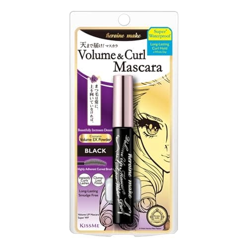Image of HEROINE MAKE by KISSME Volume UP Mascara Super Waterproof WP 01 Black | with Ultra Volumizing for Even Long-Lasting and Curl Eyelash for Women