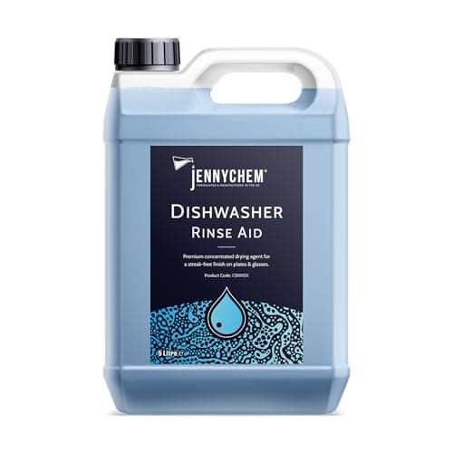 Image of Dishwasher Rinse Aid 5L – Hard Water Formula with Built-In Descaler – Streak-Free Drying, Citric Acid & Surfactants – Fast-Drying Rinse Additive for Professional Dishwashers