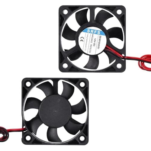 Image of sourcing map 5010 Fan 50mm x 10mm 2 Inch 12V Small Plastic Cooling Fan 2 Pin for Computer PC Case CPU Heatsink 3D Printer Desktop Cooling Router Server(2 PCS)
