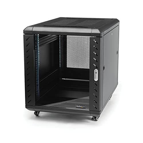 Image of StarTech.com 4-Post 12U Server Rack Cabinet, 19" Data Rack Cabinet for IT / Network Equipment, with Adjustable Mounting Rails