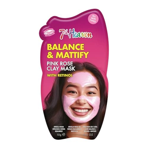 Image of 7th Heaven Pink Rose Clay Face Mask with Retinol, Balance and Mattify Vegan Clay Mask - Genuine 7th Heaven Face Masks Skincare
