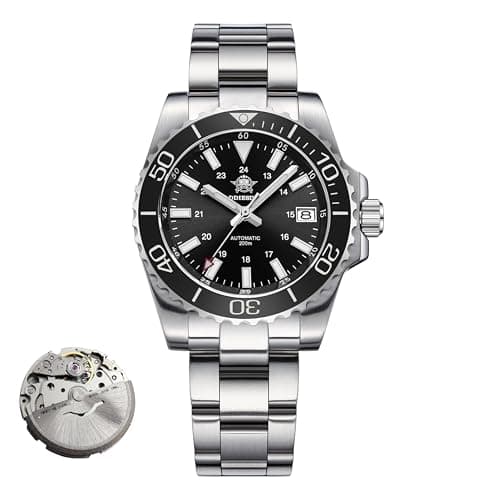 Image of ADDIESDIVE Men's Automatic Watch 8215 Mechanical Watches BGW9 Luminous Ceramic Bezel Men Analog Diver's Watch 200m with Stainless Steel Bracelet AD2504