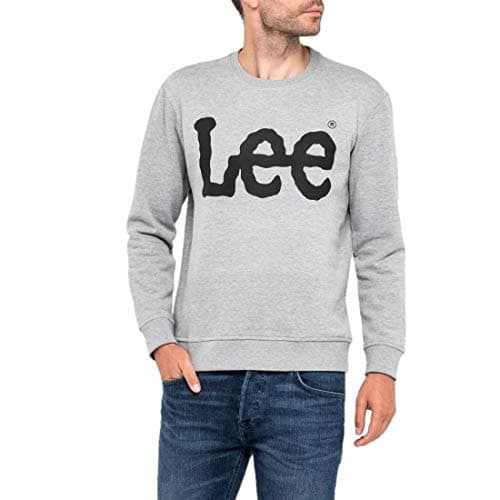 Image of Lee Men's Logo Sweatshirt, Grey (Grey Mele Ub37), L