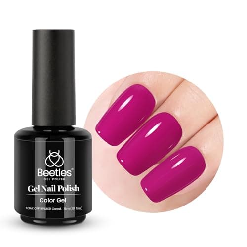 Image of Beetles Gel Polish 15mL Raspberry Pink Light Red Gel Purple Manicure DIY Nail Art Gel Soak Off UV LED Nail Lamp Salon 1 Pcs