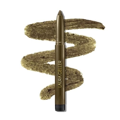 Image of LAURA GELLER NEW YORK Longwear Kohl Kajal Eyeliner Pencil (Olive Kohl) Hydrating & Vibrant Eyeliner Pencil With Built in Sharpener For Expert Precision, Glides On Effortlessly