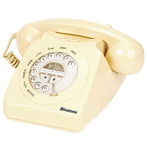 Image of Binatone Retro 1971 Corded Telephone, Redial, Telephone Line Powered, Cream