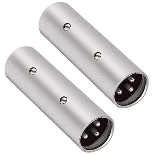 Image of TISINO 3-Pin XLR Male to Male Adapter - 2 Pack