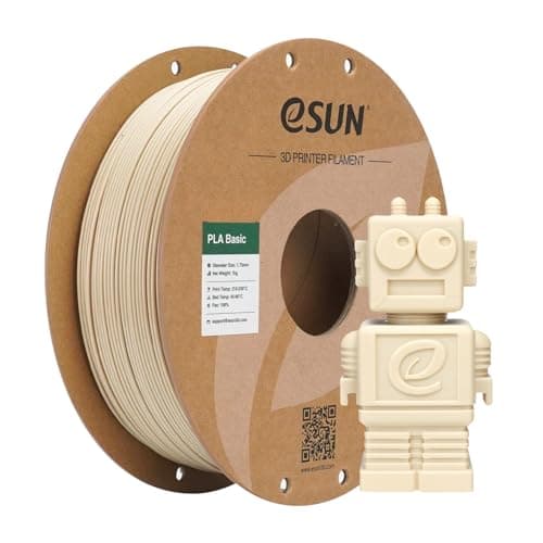 Image of eSUN PLA Filament 1.75mm, PLA Basic Dimensional Accuracy +/- 0.05mm, 1KG Spool (2.2 LBS) Speedy Filament for 3D Printers,Bone White