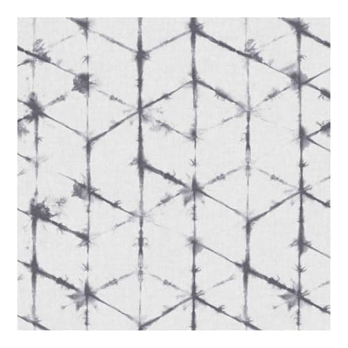 Image of Fresco Tie-Dye Mono White and Navy Geometric Wallpaper Superfresco