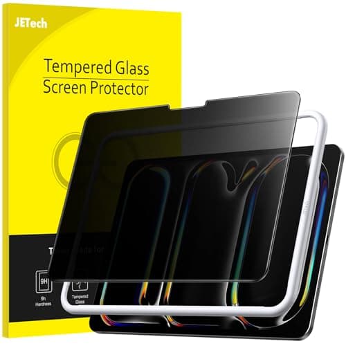 Image of JETech Privacy Screen Protector for iPad Pro 13-Inch M5/M4 (2025/2024) with Easy Installation Tool, Anti-Spy Tempered Glass Film, 1-Pack