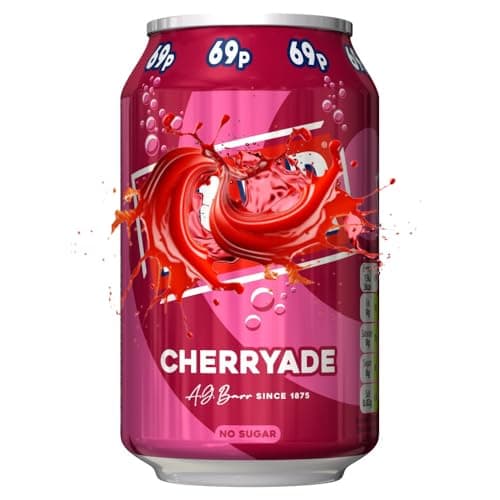 Image of Variety Soft Drinks Full Box Pack PMP – Assorted Fizzy Flavours - Br (Full Box (24 x Cans), Cherryade 330ml)