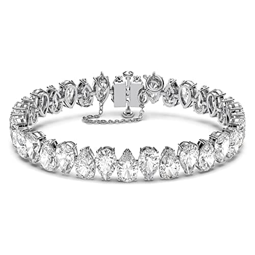 Image of Swarovski Zirconia Crystal Bracelet, White Crystals in a Rhodium Plated Setting, from the Millenia Collection