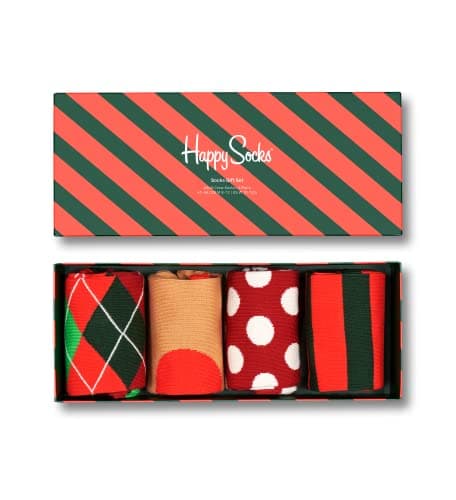 Image of Happy Socks Unisex Adult Socks, Red-white-green, 41-46