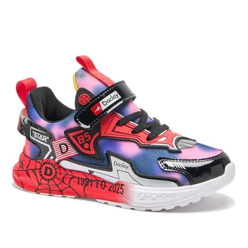Image of Daclay Boys Trainers Size Kids Running Shoes Breathable School Children Outdoor Sports Pink Sneakers