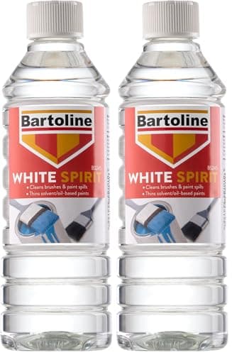Image of Bartoline White Spirit 500ml – High-Quality Paint Thinner & Brush Cleaner for DIY (Pack of 2)
