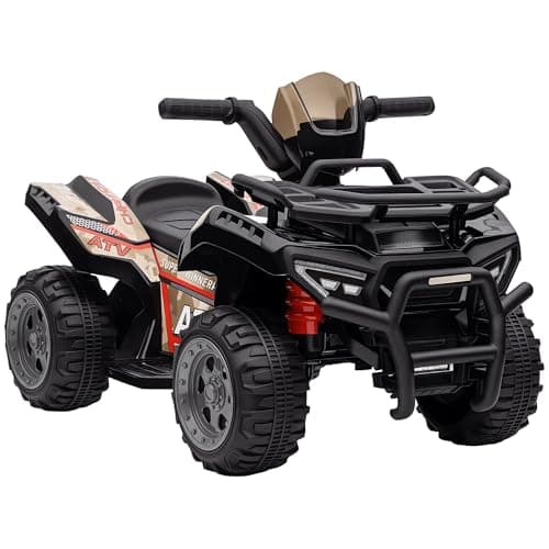 Image of HOMCOM 6V Kids Electric Ride on Car Toddlers Quad Bike All Terrain Vehicle Toy With Music for 18-36 months Black