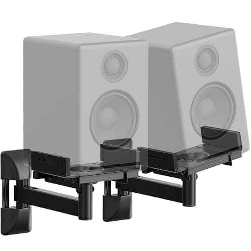 Image of PUTORSEN Speaker Wall Mount – Fully Adjustable Universal Speaker Bracket Wall, 2 Pack Boxes Wall Mount, Holds up to 25 kg