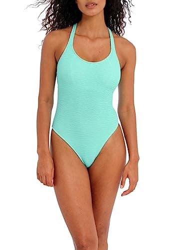 Image of Freya Women's Ibiza Waves Underwire Swimsuit One Piece, Blue, 36FF
