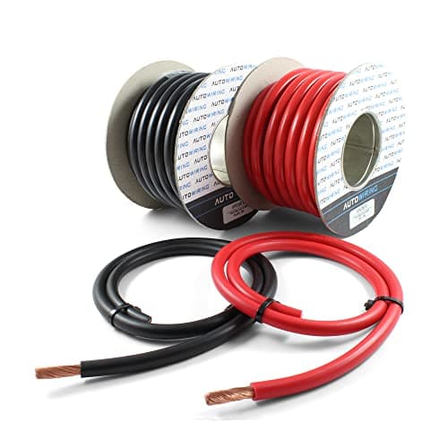 Image of Autowiring Automotive Hi-Flex 240 Amp 35mm² 2 AWG Battery/Starter/Inverter/Welding PVC Cable Wire (Black, 1 Metre)
