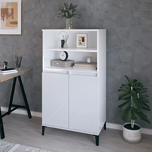 Image of Credenza Storage Cabinet - Multi-Purpose Entryway Furniture in Sleek Plywood Design for Organized Living Room Spaces, 60x35x70 cm