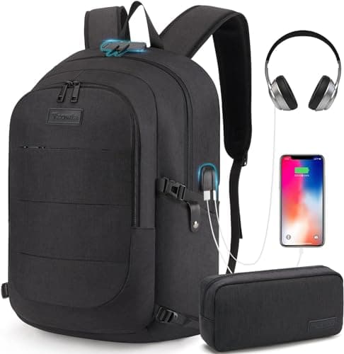 Image of Tzowla Laptop Backpack for Men Women,Travel Work Security Anti Theft Water Resistant Durable Computer Bookbags with USB Charging Port,Gifts for College School Students, Fit 14/15.6 inch Accessories
