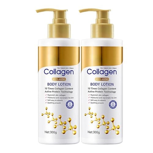 Image of Collagen Body Lotion, Firming with Collagen Peptide Serum, Moisturizer with Skin Firming Effect, Body Lotion for Women, Body Cream against Wrinkles & Dryness, Body Care (2PCS)
