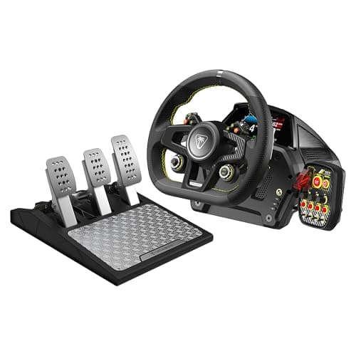 Image of Turtle Beach VelocityOne Race Wheel and Pedal System with Force Feedback, Magnetic Paddle Shifters and Hall Effect Sensors for Xbox Series X or S, Xbox One and Windows. Officially licensed for Xbox