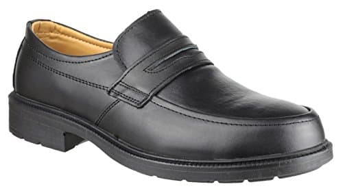 Image of Amblers Steel FS46 Mens Slip On Safety Work Shoes Black Size 10 UK