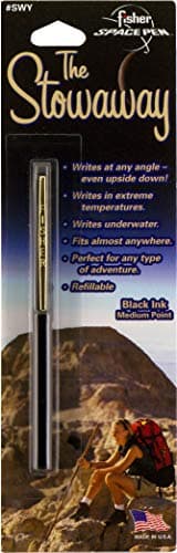 Image of Fisher Space Pen Stowaway Space Pen with Clip, Black (SWY/C-BLACK)