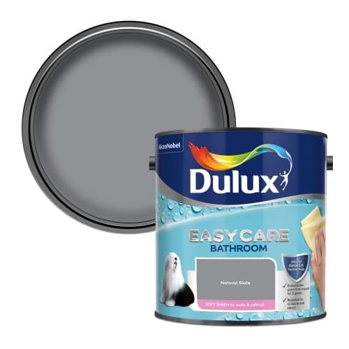 Image of Dulux Easycare bathroom Soft Sheen Paint - Natural Slate - 2.5L