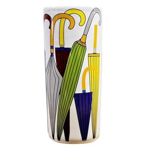 Image of PDTXCLS marymarygardens Multi Coloured Umbrellas Design Stick Stand Umbrella Stand Vase