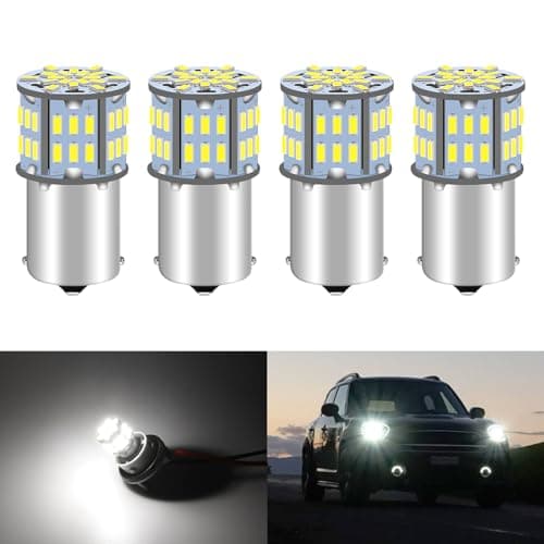 Image of Defvnsy P21W 1156 BA15S LED Bulb Super Bright 1141 1003 1073 7506 Car Bulb Light 12V-24V 3014 54SMD Replacement Bulbs for Turn Signal Indicator Parking Reverse Light (4 Pack)