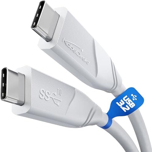 Image of All-purpose 4K USB-C Cable, USB 3.2 Gen 2 – 1m (transfers data and 4K video at 10Gbps, 100W of charging power thanks to PD3, universal data/charging/monitor cable, white) by CableDirect
