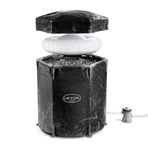 Image of Lay-Z-Spa Glacial Dip Pod - Ice Bath Cold Plunge Tub with Weather-Resistant Cover & Filter Pump, for Cold Water Therapy & Athlete Recovery, 1 Person